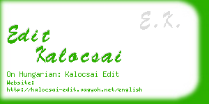 edit kalocsai business card